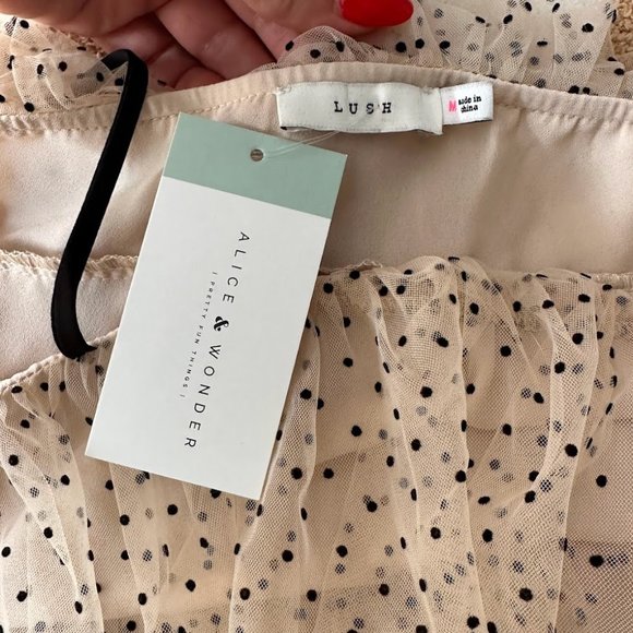 Lush Sally Tie Strap Tank - Nude Black - NWT - Picture 3 of 5